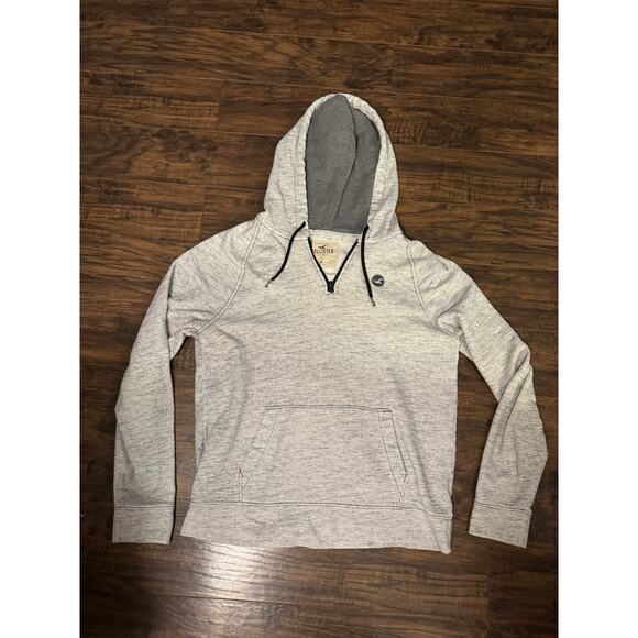 Men’s Hollister Grey Quarter Zip Sweatshirt/Hoodie Size Medium - Picture 1 of 6